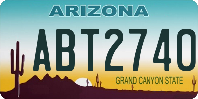 AZ license plate ABT2740