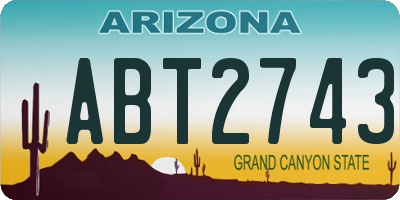 AZ license plate ABT2743