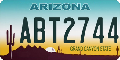 AZ license plate ABT2744