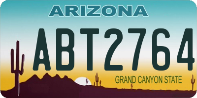 AZ license plate ABT2764