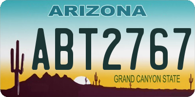 AZ license plate ABT2767