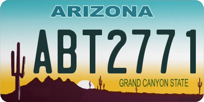 AZ license plate ABT2771