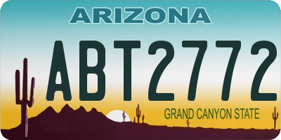 AZ license plate ABT2772