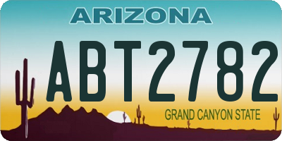 AZ license plate ABT2782