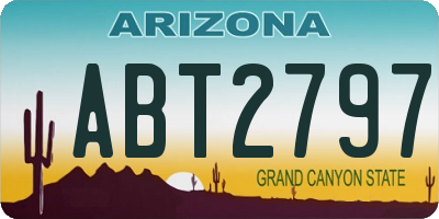 AZ license plate ABT2797