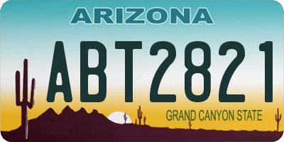 AZ license plate ABT2821