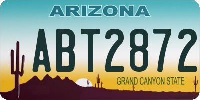 AZ license plate ABT2872