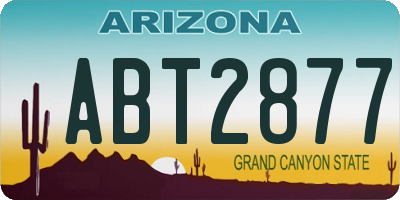AZ license plate ABT2877