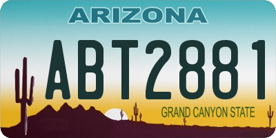 AZ license plate ABT2881