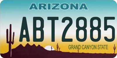 AZ license plate ABT2885