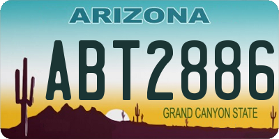 AZ license plate ABT2886
