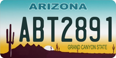 AZ license plate ABT2891