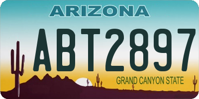 AZ license plate ABT2897