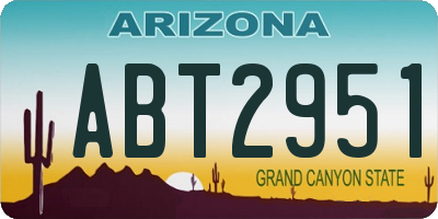 AZ license plate ABT2951