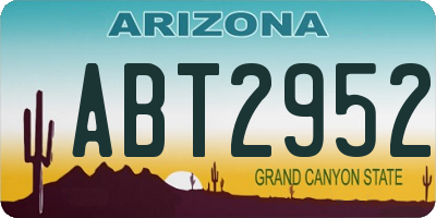 AZ license plate ABT2952