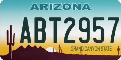 AZ license plate ABT2957