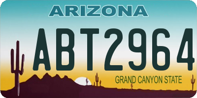 AZ license plate ABT2964