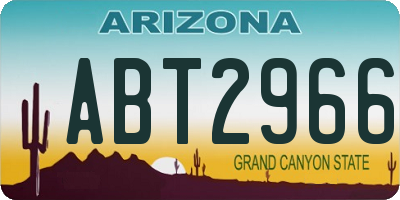 AZ license plate ABT2966