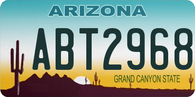 AZ license plate ABT2968