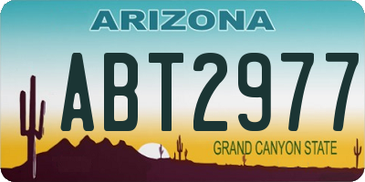 AZ license plate ABT2977