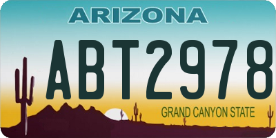 AZ license plate ABT2978