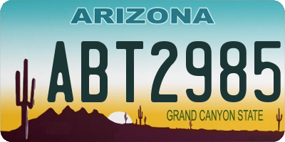 AZ license plate ABT2985