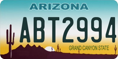 AZ license plate ABT2994