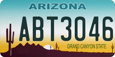 AZ license plate ABT3046