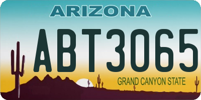 AZ license plate ABT3065