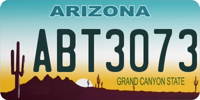 AZ license plate ABT3073