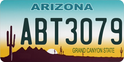 AZ license plate ABT3079