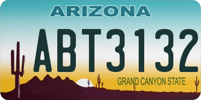 AZ license plate ABT3132