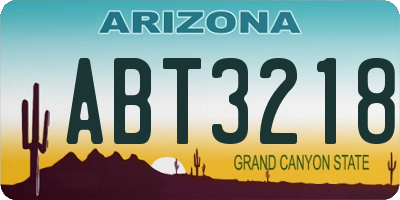 AZ license plate ABT3218