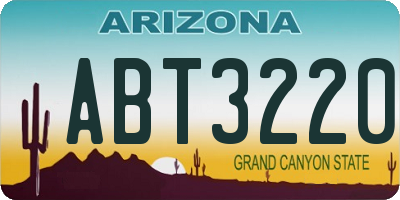 AZ license plate ABT3220