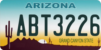 AZ license plate ABT3226