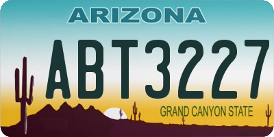 AZ license plate ABT3227