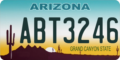AZ license plate ABT3246