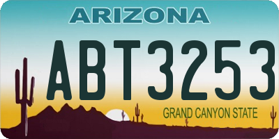 AZ license plate ABT3253