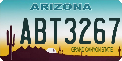 AZ license plate ABT3267