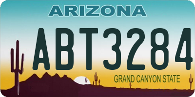 AZ license plate ABT3284