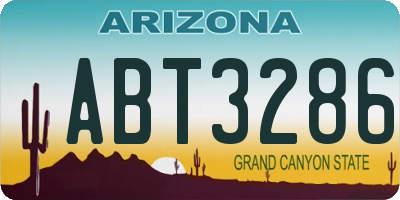 AZ license plate ABT3286