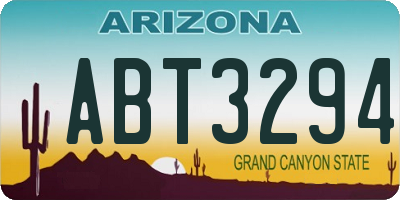 AZ license plate ABT3294