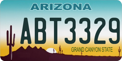 AZ license plate ABT3329