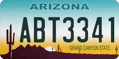 AZ license plate ABT3341