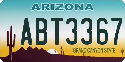 AZ license plate ABT3367