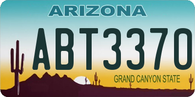 AZ license plate ABT3370