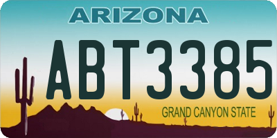 AZ license plate ABT3385