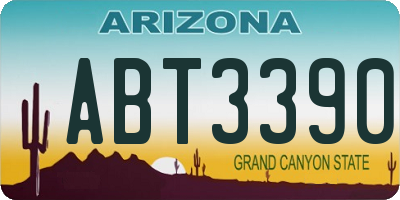 AZ license plate ABT3390