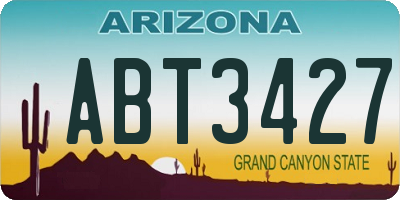 AZ license plate ABT3427