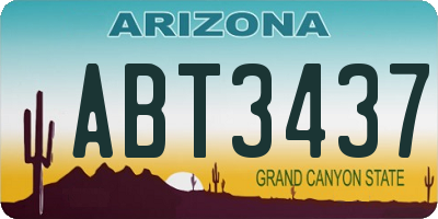 AZ license plate ABT3437